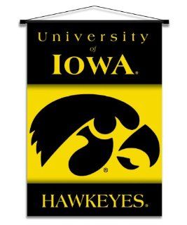 NCAA Iowa Hawkeyes Indoor Banner Scroll  Wall Banners  Sports & Outdoors