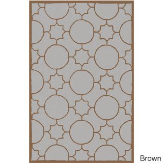 Surya Carpet, Inc Hand tufted Elbert Contemporary Geometric Wool Area Rug (8 X 10) Brown Size 8 x 10
