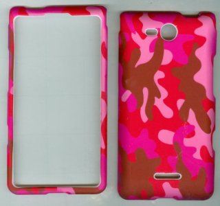 Pink Camo Faceplate Hard Case Protector for Lg Lucid 4g Vs840/optimus Exceed Vs840pp Cell Phones & Accessories