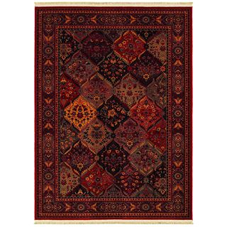 Kashimar Ardibel Panel Antique Red/ Multi Wool Rug (66 X 101)