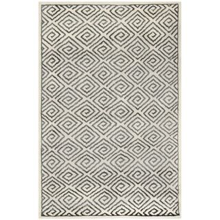Safavieh Hand knotted Moroccan Mosaic Beige/ Grey Wool/ Viscose Rug (9 X 12)