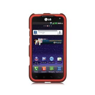 Red Hard Cover Case for LG Connect 4G MS840 Viper LS840 Cell Phones & Accessories