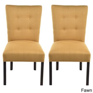 La Mode 4 button Stitched Fanback Candice Dining Chair (set Of 2)
