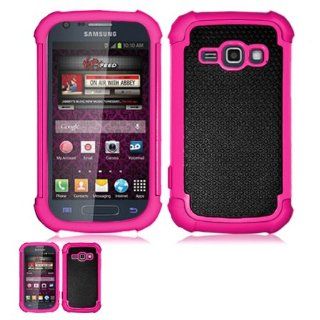 Samsung Galaxy Prevail 2 M840 / Galaxy Ring Pink And Pink Hardcore Shield Case Cell Phones & Accessories