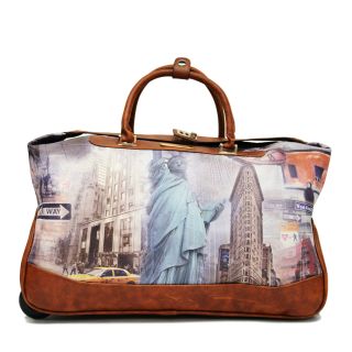 Nicole Lee Special Print Edition Teresa Carry On Rolling Upright Duffel With Laptop Compartment