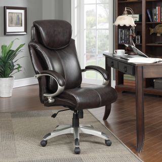 Serta Air Tall Roasted Chestnut Bonded Leather Office Chair