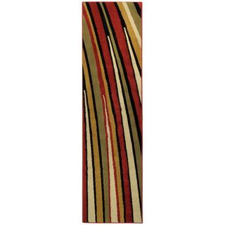 Ephesus Collection Multicolor Stripes Contemporary Runner Rug (110 X 610)