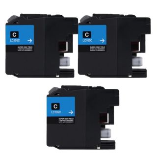 Brother Lc107 Cyan Compatible Ink Cartridge (remanufactured) (pack Of 3)