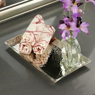 Highpoint Collection Small Vanity Hammered Nickel Tray