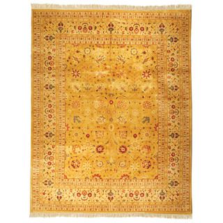 Safavieh Hand knotted Ganges River Gold/ Ivory Wool Rug (6 X 9)