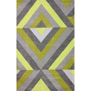 Nuloom Hand tufted Modern 3d Chartreuse Rug (7 6 X 9 6)