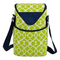 Picnic At Ascot Two Bottle Tote 13in Trellis Green