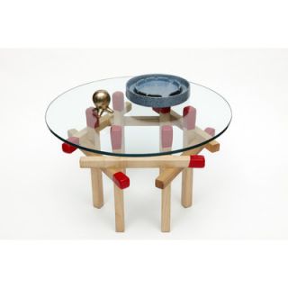 ARTLESS Hexagon Matchstick Table A MS H W Finish Solid Maple dipped in Red