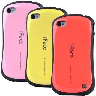 Huaxia Datacom@ Pack of 3 Ultra Shock Absorbing iFace First Class Case Cover Skin For iPhone 4 4S 4G   Pink, Watermelon Red, Yellow 3Pcs Wholesale Cell Phones & Accessories