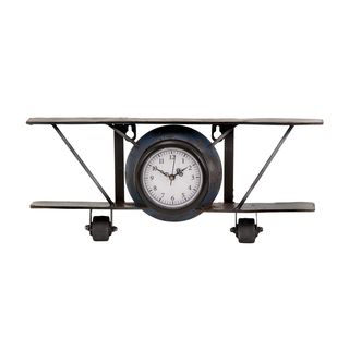 Glider Design Black Clock With Thick Frame And Dial