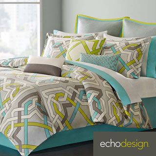 Echo Status Cotton 3 piece Comforter Set With Euro Sham Sold Separate