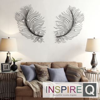 Inspire Q Tilden Feather Wing Accent Wall Mirror