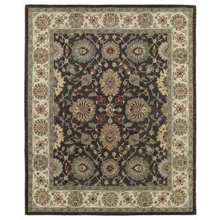 Hand tufted Joaquin Brown Kashan Wool Rug (8 X 10)