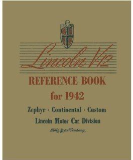 1942 Lincoln Continental Zephyr V 12 Owners Manual User Guide Operator Book Automotive