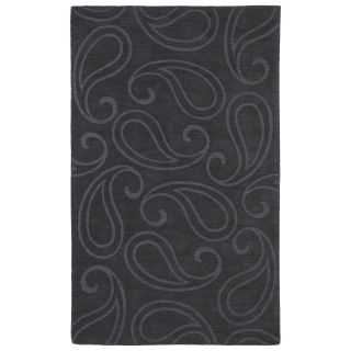 Trends Charcoal Paisley Wool Rug (2 X 3)