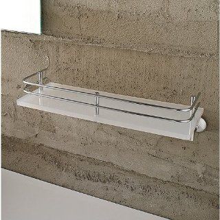 Toscanaluce Plexiglass 13 Inch Bath Bathroom Shelf With Railing 1511   Mounted Bathroom Shelves  