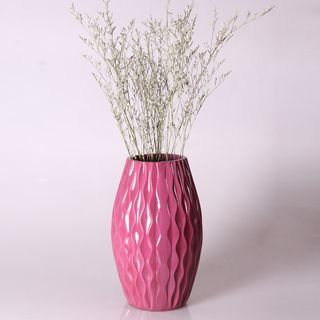 Decorative Purple 12 inch Wooden Vase