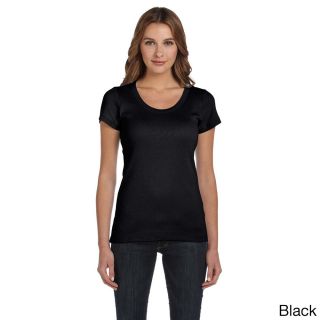 Bella Bella Womens Scoop Neck T shirt Black Size XXL (18)