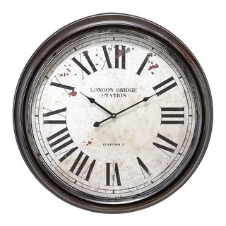 Metal Wall Clock With Big Roman Numbers