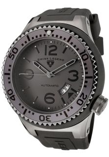 Swiss Legend 11819A GM 014 W  Watches,Mens Neptune Automatic Grey Dial Grey Silicone, Casual Swiss Legend Automatic Watches