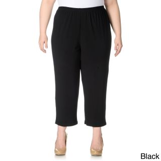 Lennie For Nina Leonard Lennie For Nina Leonard Womens Plus Size Cropped Pull on Pants Black Size 1X (14W  16W)