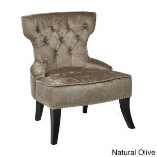 Ave Six Vintage Button Tufted Velvet Chair