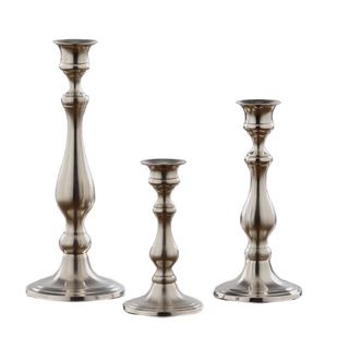 Concord Pewter Candle Holders (set Of 3)
