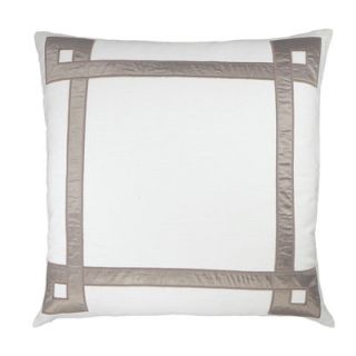 NECTARmodern Applique Ribbon Embroidered Throw Pillow 10010 / 10013 Color White