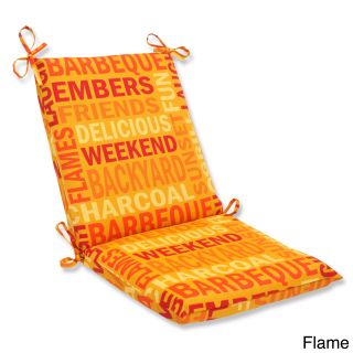Pillow Perfect Grillin Squared Corners Outdoor Chair Cushion