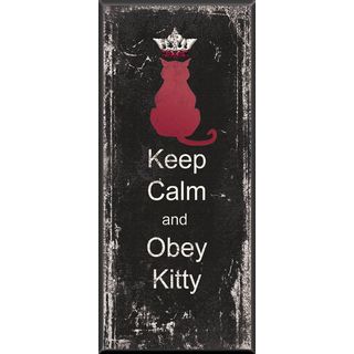 Obey Kitty   Ready To Hang Pet Plaque