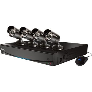 Swann Communications 8-Channel DVR Security System with 4 Cameras — Model# SWDVK-814254-US  Security Systems   Cameras