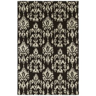 Swanky Black Ikat Wool Rug (4 X 6)