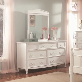 Bolton Furniture Emma 7 drawer Dresser And Mirror White Size 7 drawer