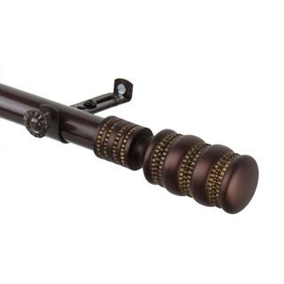 Cocoa Cork Adjustable Curtain Rod And Finial Set
