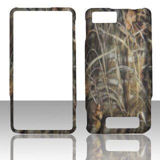 2D Camo Grass Motorola Droid X MB810, X2 MB870, Dantona X2 MB870, Verizon Case Cover Hard Phone Case Snap on Cover Rubberized Touch Faceplates Cell Phones & Accessories