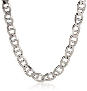 Men's Sterling Silver Italian 11.20 mm Mariner Link Chain Necklace, 24" Jewelry