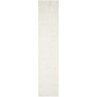 Safavieh Hand knotted Malibu Shag White Polyester Rug (23 X 11)