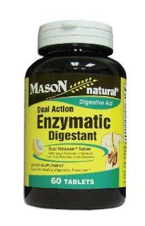 Mason Vitamins Dual Action Enzymatic Digestant Action Tablet, 60 Count Bottles (Pack of 2) Health & Personal Care