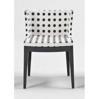 Kartell Mademoiselle Fabric Side Chair 489XX Finish Crystal, Color Black Pa