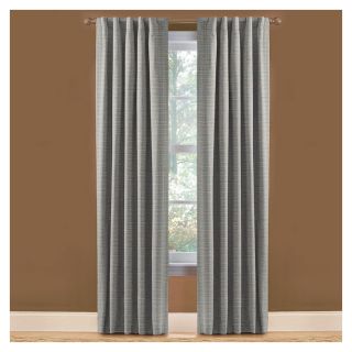 Style Selections Roberta 84 in L Solid Blue Thermal Rod Pocket Curtain Panel