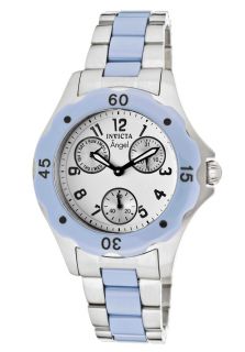 Invicta 1652  Watches,Womens Angel White Dial Blue Ceramic/Stainless Steel, Casual Invicta Quartz Watches