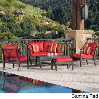Rst Brands Astoria 5 piece Love And Club Chair Seating Set Red Size 5 Piece Sets