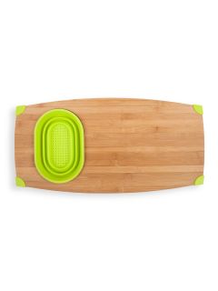 Corner Grip Over the Sink Cutting Board by Core Bamboo