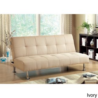 Furniture Of America Furniture Of America Willbry Spring Contemporary Flax Fabric Futon Sofa Ivory Size Full