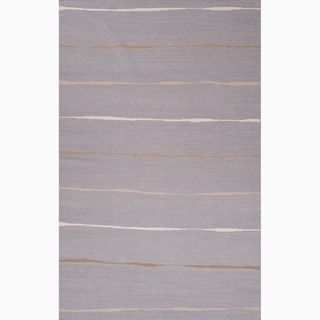 Handmade Gray/ Ivory Wool Easy Care Rug (9 X 12)